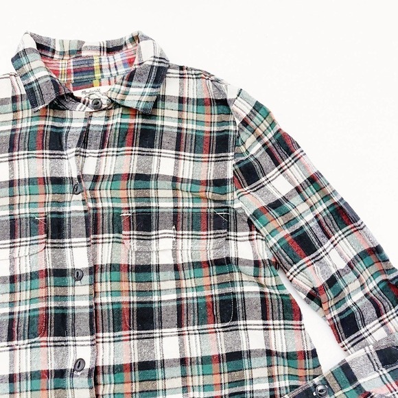 Madewell Plaid Button Down Shirt SZ XS - Picture 4 of 5